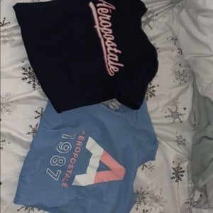 aeropostale t shirts , light blue and navy